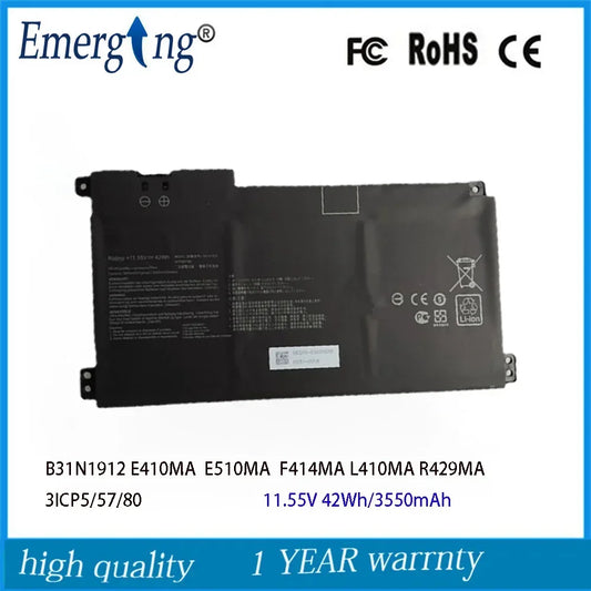 11.55V 42Wh C31N1912 B31N1912 Laptop Battery For ASUS VivoBook 14 E410MA-EK018TS EK026TS BV162T F414MA E510MA EK017TS L41