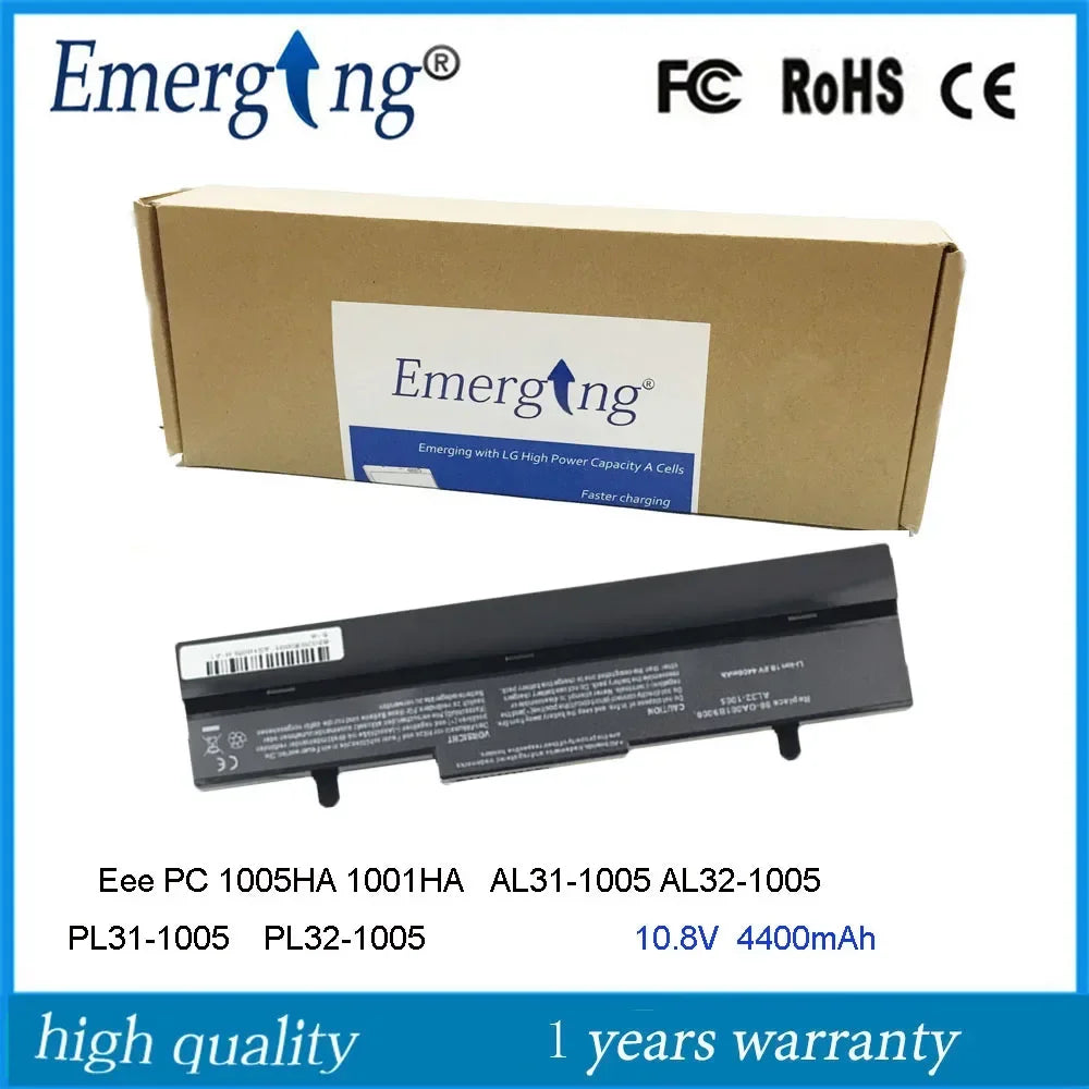 10.8V AL31-1005	AL32-1005 New Laptop Battery For ASUS Eee PC 1001HA 1005HA-H  1101HA  PL31-1005 PL32-1005