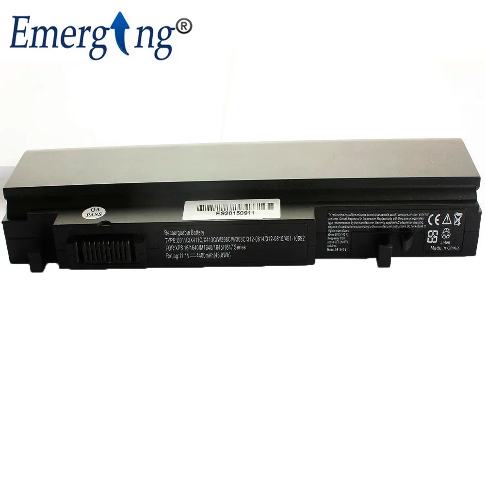 11.1V 4400mah New Laptop Battery for Dell Studio XPS 415-10692 1640 U011C M1645 1645 1647 M1647 X411C W303C