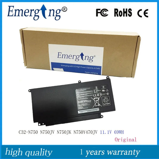 11.1V 69WH New  Laptop Battery C32-N750 for ASUS N750 N750Y N750JK N750JV Series