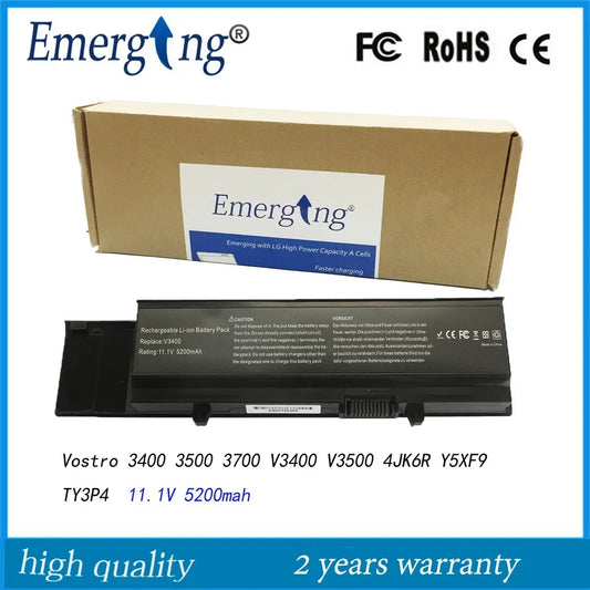 11.1V New  Laptop Battery 7FJ92  for Dell Vostro 3400 3500 3700 V3400 V3500 4JK6R Y5XF9 TY3P4 CWX2D TXWRR