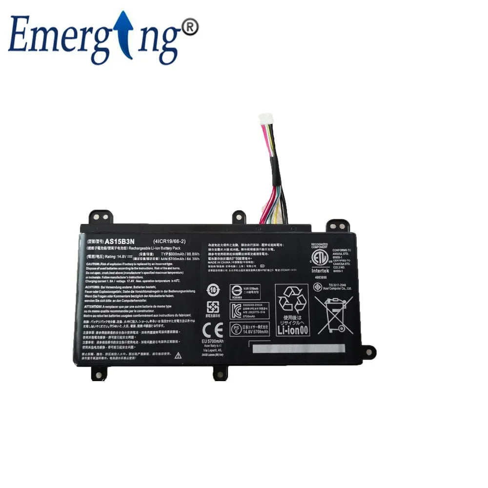 14.8V 88.88Wh Original New Laptop Battery AS15B3N  for Acer Predator 17 15 G9-591-713C 17 G9-792-72S6