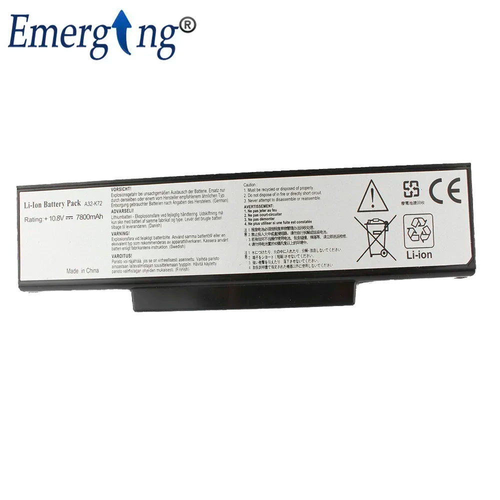 9cells New Laptop Battery for ASUS N73JN N73JQ N73Q N73S N73SD A32-K72 A32-N71