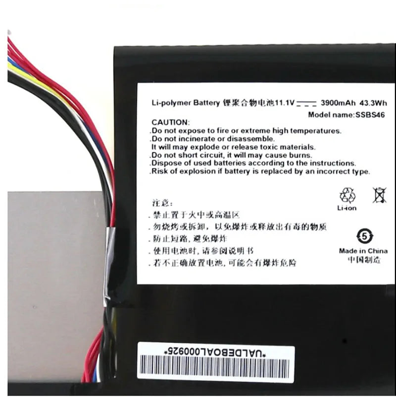 11.1V 43.3Wh SSBS46 SSBS45 Laptop Battery For  Mai Benben Jinmai 3 Notebook computer X1 X1T Maiben Principal Mai 3 SSBS45