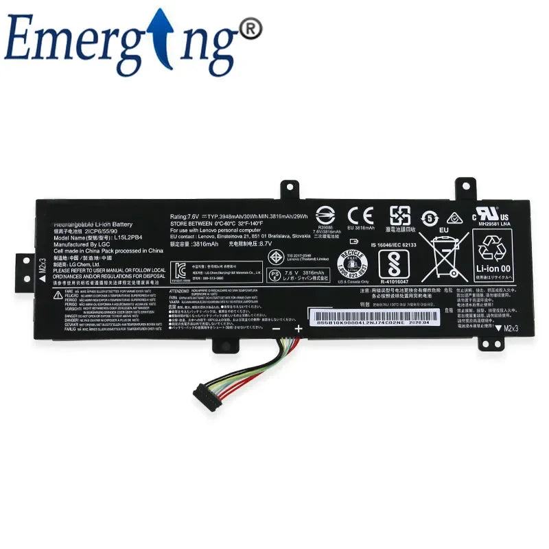 7.6V 30WH New L15L2PB4 Battery for Lenovo IdeaPad 510-15ISK 310-15ISK 310-15IAP 310-15ABR L15L2PB5 L15M2PB5 L15M2PB3