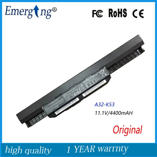 11.1V 4400mah New Original  Laptop Battery for ASUS A32-K53 X44L K53S X43B A53 A43S X84H X43S