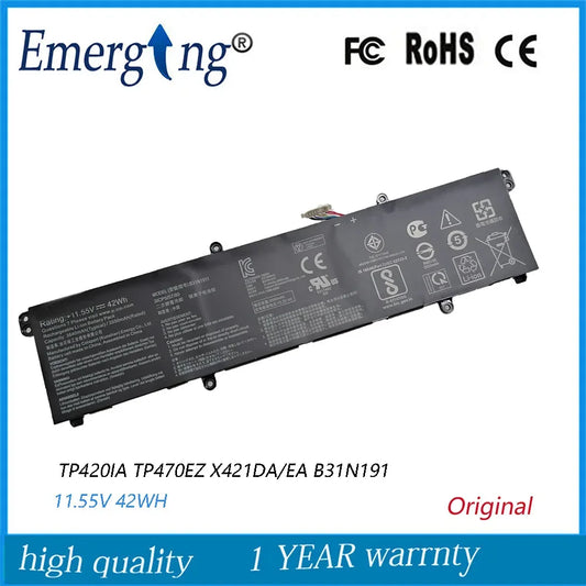 11.55V 42Wh B31N1911 Laptop Battery for ASUS VivoBook Flip 14 TM420IA TP470EZ X421DA/EA V4050F