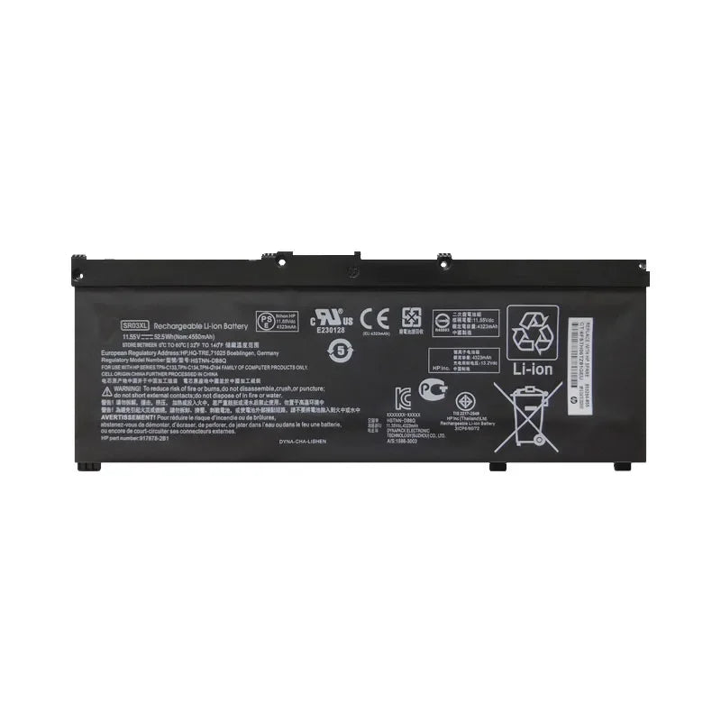 11.55V 52.5WH SR03XL  Battery for HP OMEN 15-CX 15-DC TPN-Q211 TPN-Q194 Q193 TPN-C133 TPN-C134 HSTNN-DB8Q L08934-2B1 L08855-855