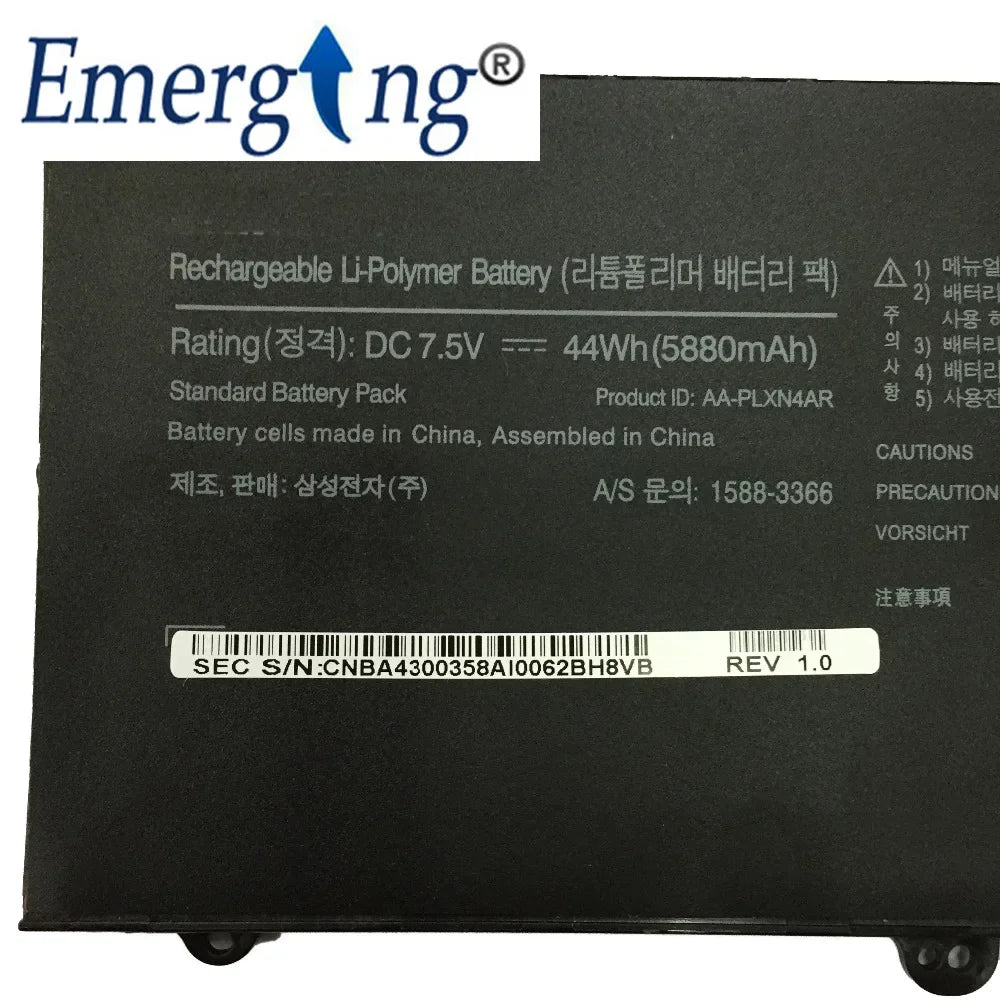 7.5V 44Wh New Laptop Battery For Samsung 900X3B NP900X3E 900X3F 900X3G AA-PLXN4AR  AA-PBXN4AR 900X3C-A01 900X3C-A0