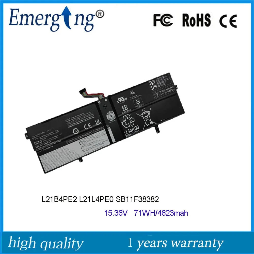 15.36V 69Wh L21B4PE2 Laptop Battery for Lenovo  Yoga 7 16IAH7 5B11F38379 5B11F48155