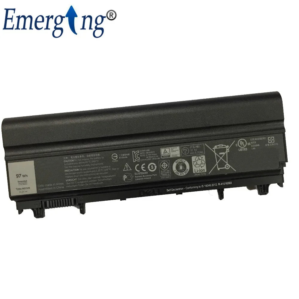 9Cells 97Wh Original New Laptop Battery for Dell Latitude E5440 E5540 N5YH9 FT6D9 3K7J7 M7T5F