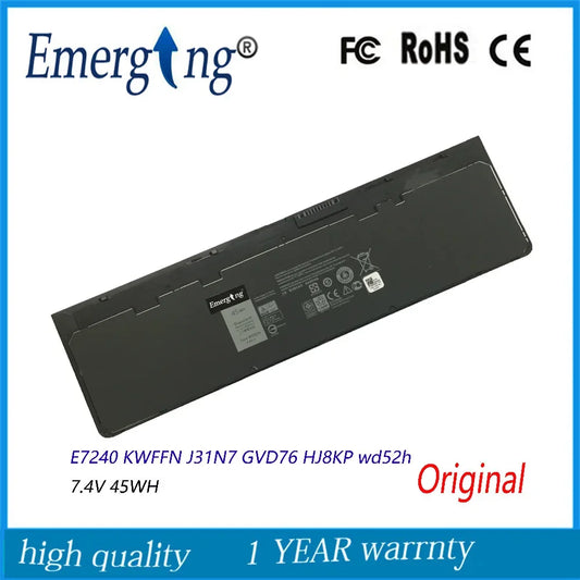 7.4V 45WH New Original Laptop Battery for Dell Latitude E7240 E7250 WD52H GVD76 HJ8KP NCVF0