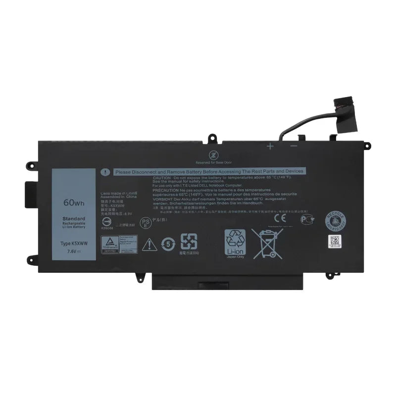 7.6V 60WH K5XWW Laptop Battery for DELL Latitude 5289 7389 7390 2-in-1 Series Notebook 71TG4 725KY N18GG