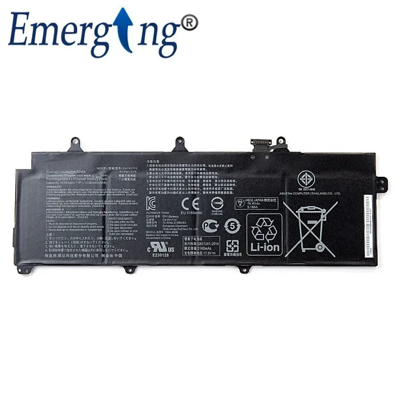 15.4V 50WH Original New Laptop Battery C41N1712  for ASUS GX501 GX501GI GX501G GX501GM