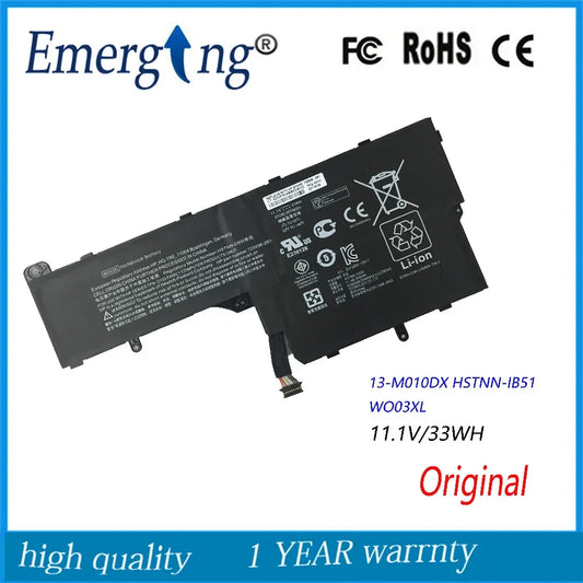 11.1V 33WH New Original Laptop Battery for HP Split 13-M010DX HSTNN-IB51 WO03XL