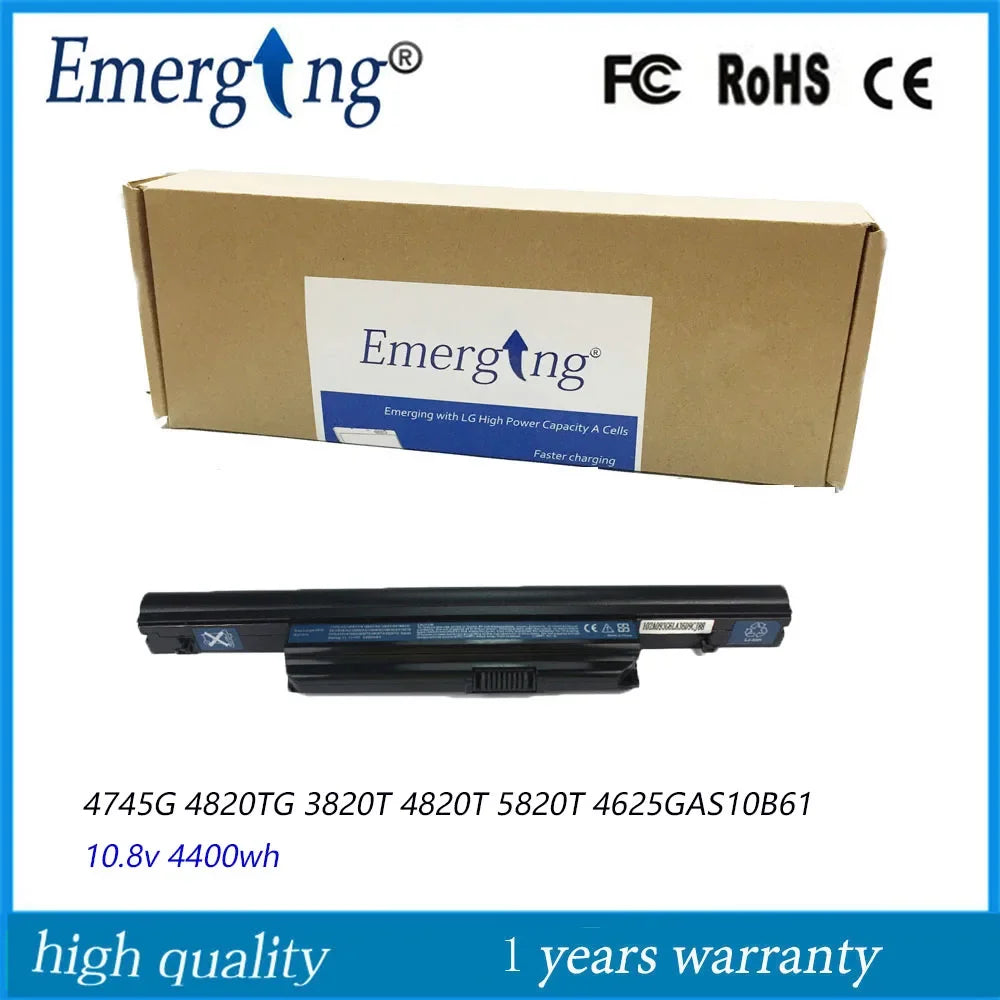 10.8V 4400mah New Laptop Battery for Acer Aspire 3820T 3820TG 4820T 5820T AS5820 AS10B61 AS7745  AS10B6E AS10B7