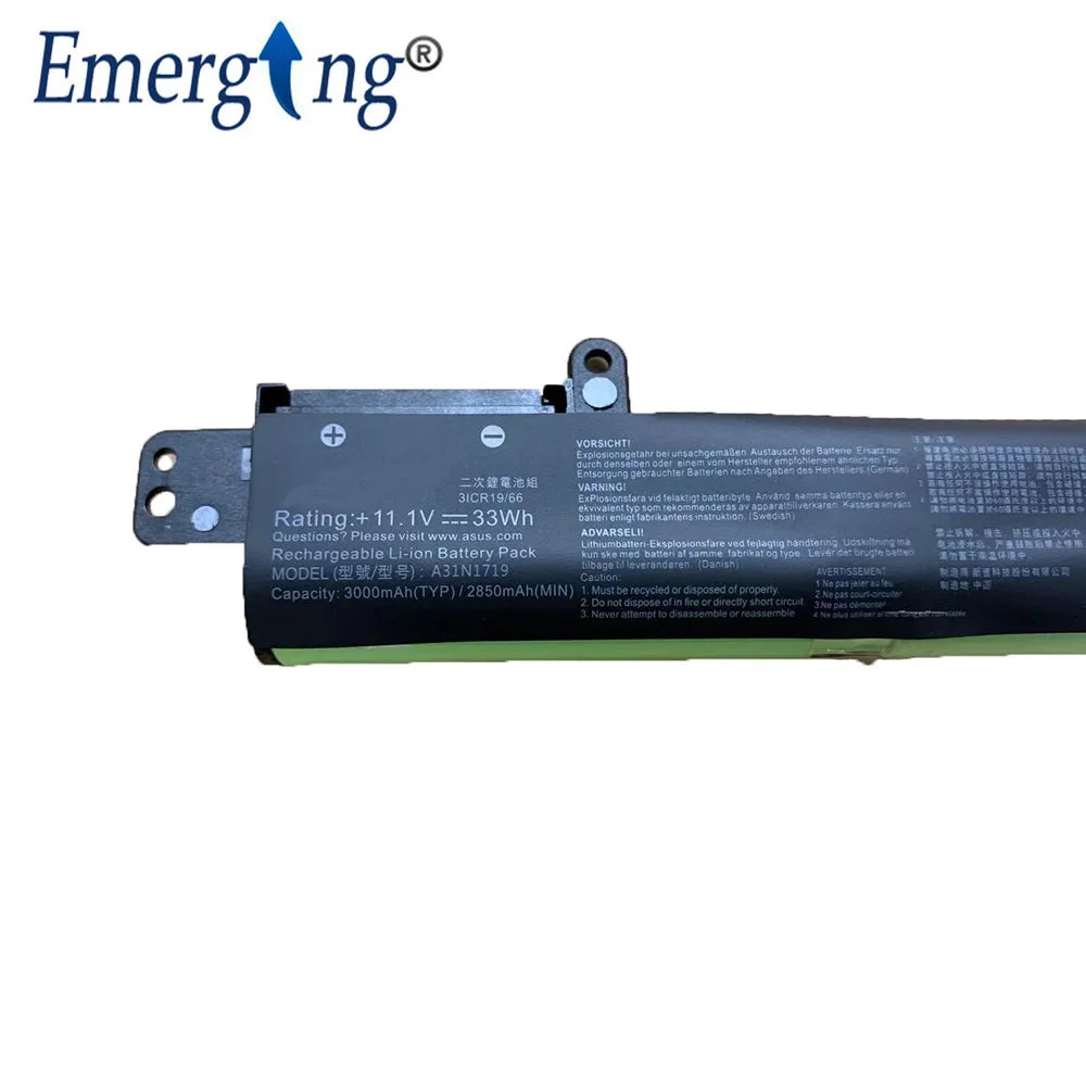 11.1V 33Wh Original A31N1719 New Laptop Battery for ASUS X407 X507 X407MA-1B X407UA X507MA X507MA1B X507UB X507UB1B X507UF1B