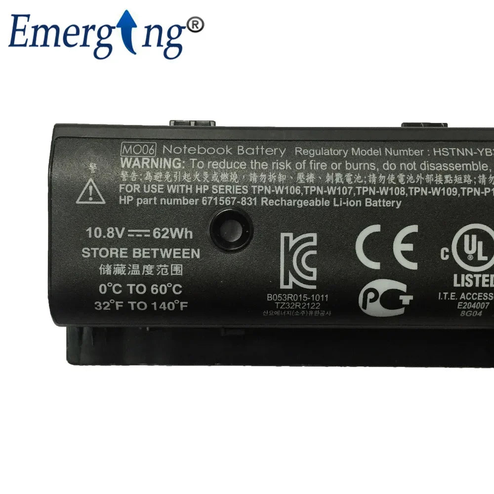 10.8V 62Wh New Original Laptop Battery for HP DV4-5000 DV6 DV6-7002TX DV6-7000 DV6-7099 HSTNN-UB3N MO06 MO09