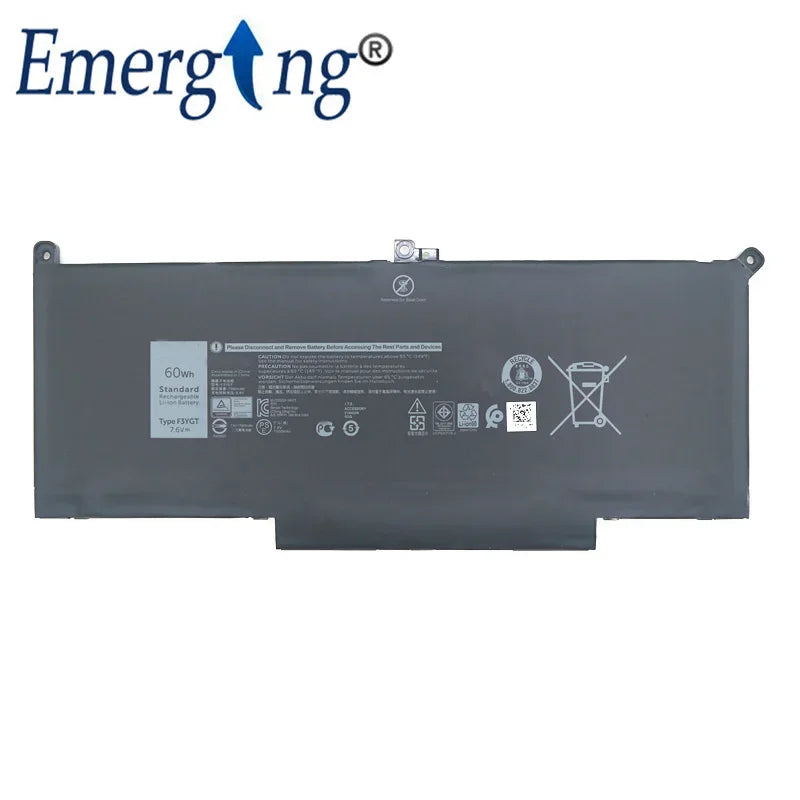 7.6V 60Wh Original F3YGT Laptop Battery for Dell Latitude 12 13 14 7000 7280 7480 2X39G DM3WC E7280 E7380 E7390 E7480