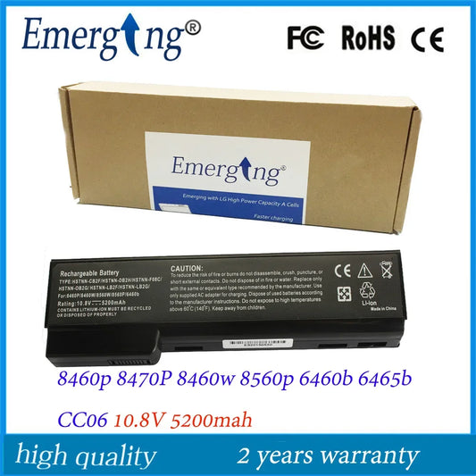 10.8V 5200Mah New Laptop Battery CC06 for HP EliteBook 8460w 8560p 8460p ProBook 6560b 6360 CC06XL