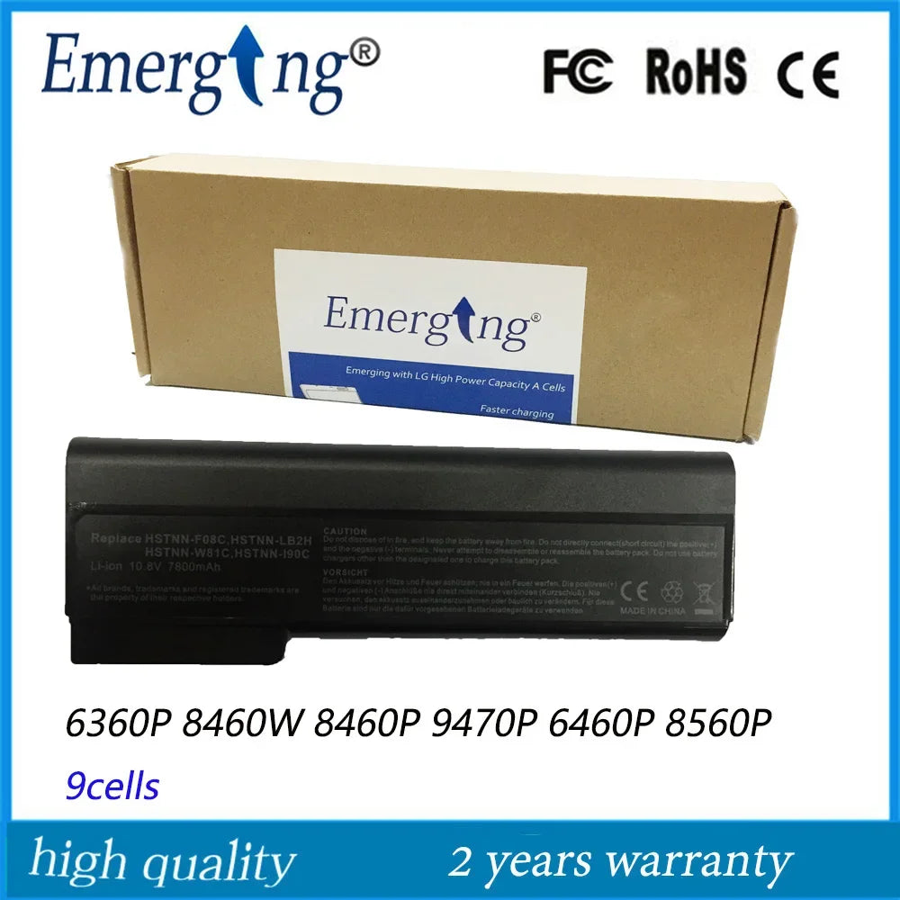 9cells 10.8V New Laptop Battery for HP EliteBook ProBook 6360P 8460w 8460p 8560p OB2E CC09 CC06 QK642AA QK643AA