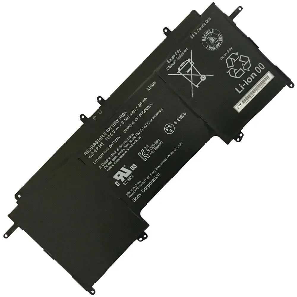 11.25V 36Wh 3140mAh VGP-BPS41 Laptop Battery For SONY Vaio Flip 13 SVF13N SVF13N13CXB SVF13N18SCB SVF13N17SCB SVF13NA1PT