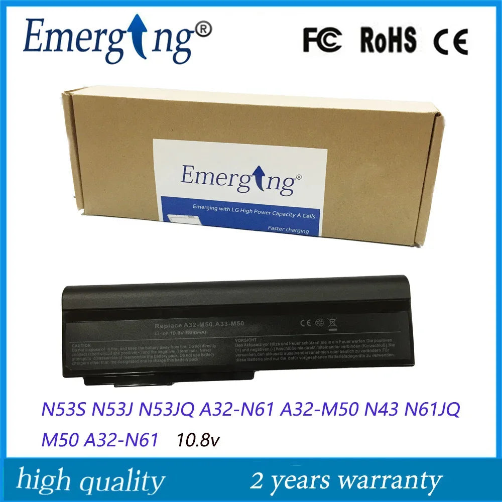 9cells New Laptop Battery for ASUS N53S N53J N53JQ A32-N61 A32-M50 N43 N61JQ M50 A32-N61