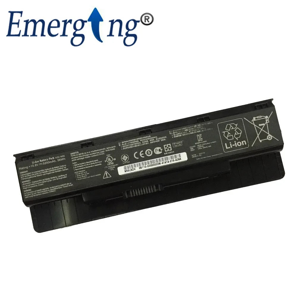 10.8V 56WH New Laptop Battery for ASUS N46 N56  N76 Calibrate A32-N56 N46V N56VZ N76VM N56DY N56DP