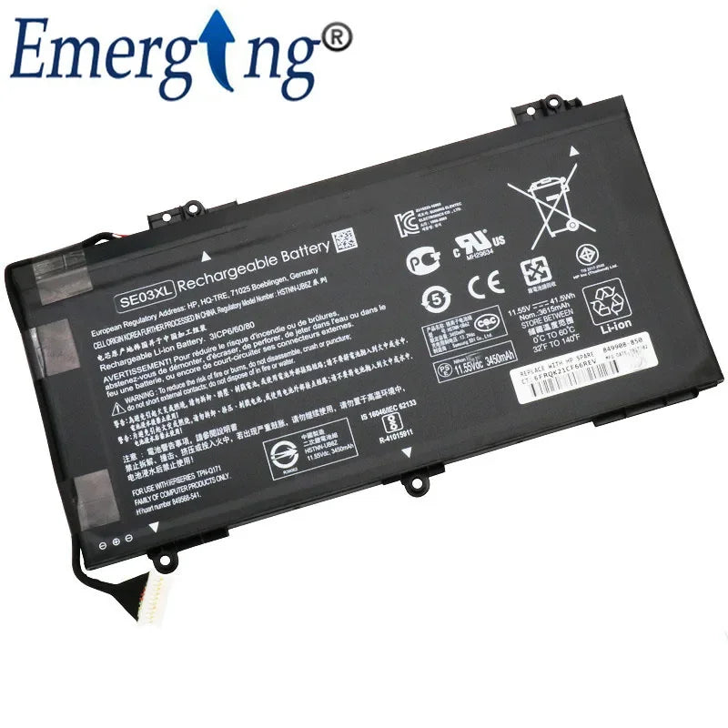 11.55V 3450MAH New Original Laptop Battery SE03XL for HP  14-AL027TX 70TX TPN-Q171 HSTNN-LB7G