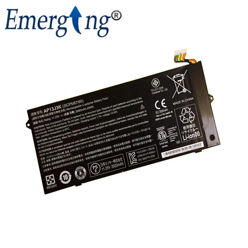 11.25v New Original  Laptop Battery for Acer Chromebook 11.6" C720 C720P 3ICP5 AP13J4K AP13J3K 	3ICP5/65/88