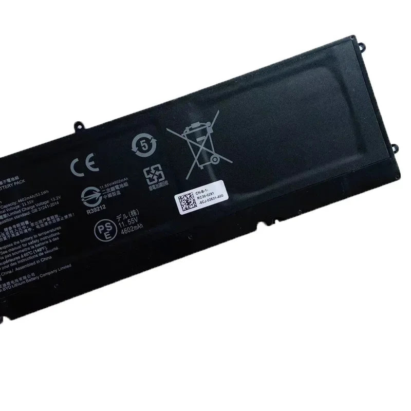 11.55V 53.1Wh 4602mAh New Laptop Battery RC30-0281 For Razer Blade Stealth 13 2018 2019 GTX 1650 Max-Q RZ09-03102E52-R3U1