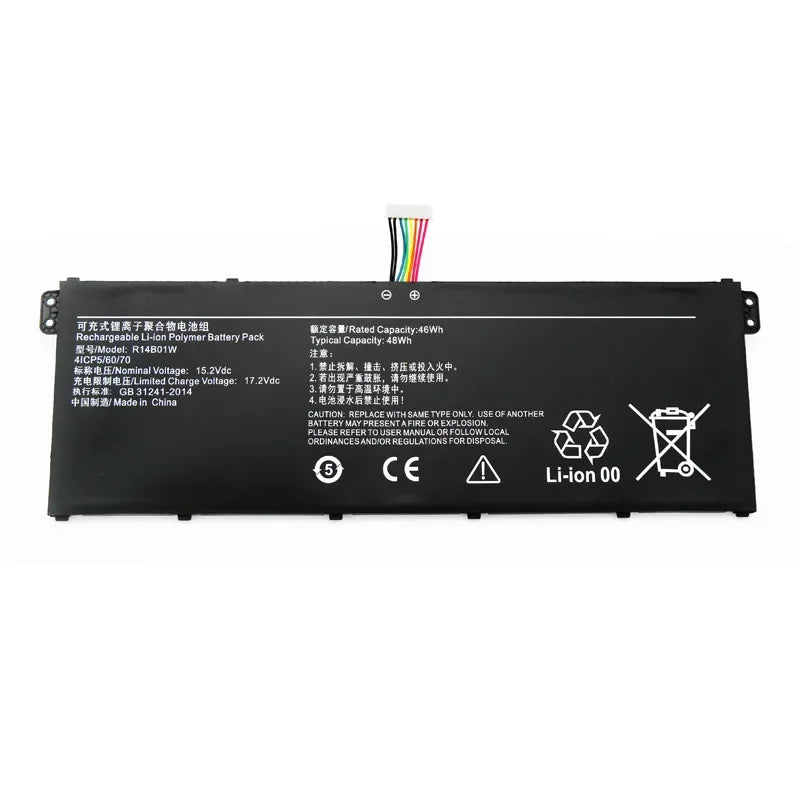 15.2V 48Wh 3220mAh Laptop Battery R14B01W For Xiaomi RedmiBook 14  16 XMA1901-AA/AG R14B01W