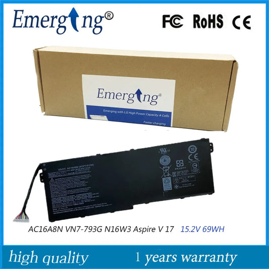 15.2V 69Wh AC16A8N Original Laptop Battery For Acer VN7-793G N16W3 Aspire V 17  Nitro BE Black Edition 41CP7/61/80