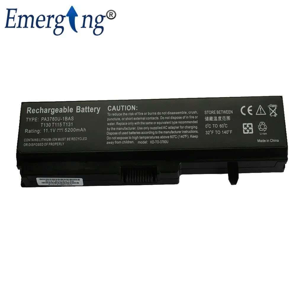 New Laptop Battery For Toshiba Portege T110 PA3780U M355 M600 L556 T115 T135 T130 T131 T132