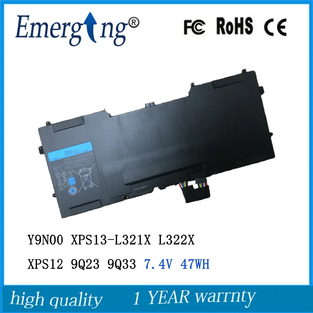 7.4V 47Wh New Y9N00 Laptop Battery for DELL 3H76R 489XN XPS13-L321X L322X XPS12 9Q23 9Q33