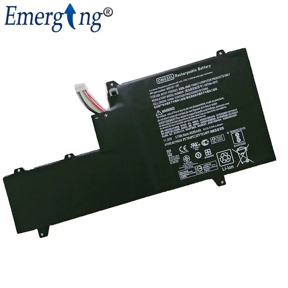 New Original OM03XL Laptop Battery for HP Elitebook x360 1030 G2 Series HSTNN-IB7O HSTNN-IB70 HSN-I04C 863167-171 863167-1B1