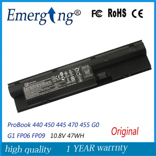 10.8V 47WH  New  Original   Laptop Battery for HP ProBook 440 450 445 470 455 G0 G1 FP06 FP09 H6L26AA H6L27AA