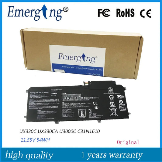 11.55V 54Wh 4680mAh  Battery C31N1610 for ASUS ZenBook UX330C UX330CA U3000C 3ICP3/97/103