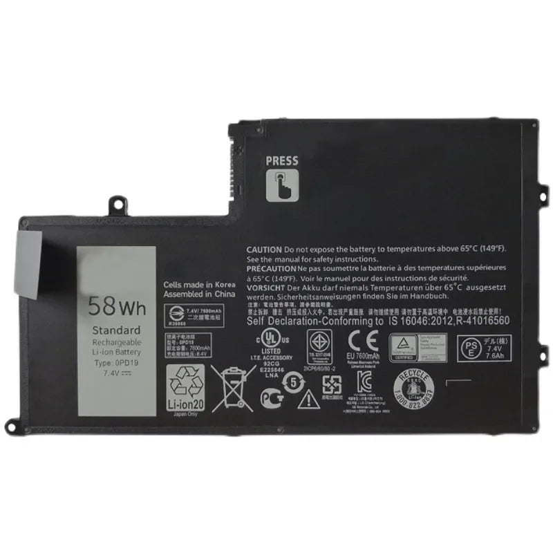 7.4V 58WH New  0PD19 Laptop Battery for Dell  Inspiron 14 5443 Latitude 3450 3550 E3450 E3550 OPD19 0DFVYN DFVYN 86JK8