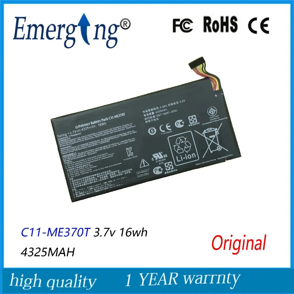 3.7V 4325Mah Original Tablet Battery for ASUS Google Nexus 7 ME370T  C11-ME370T C11-EP71