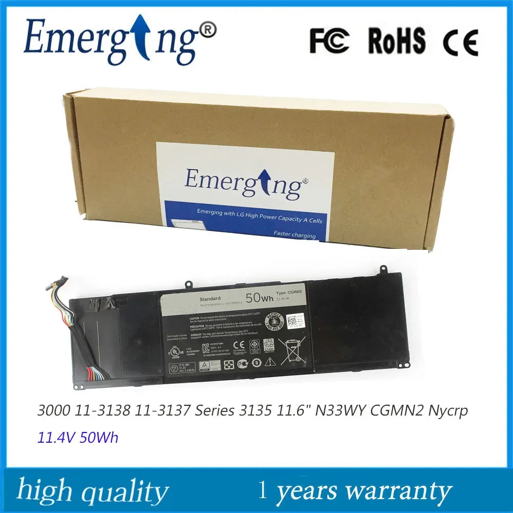 10.8V 50Wh Original CGMN2 Laptop Battery for DELL Inspiron 3000 11-3138 11-3137 Series 3135 11.6" N33WY Nycrp