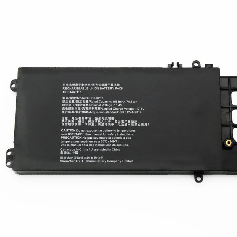 15.4V 70.5WH Original  Laptop Battery RC30-0287 For RAZER   Pro 17 RTX 2080 Max-Q 4ICP4/55/162 RZ09-03295 RZ09-03297