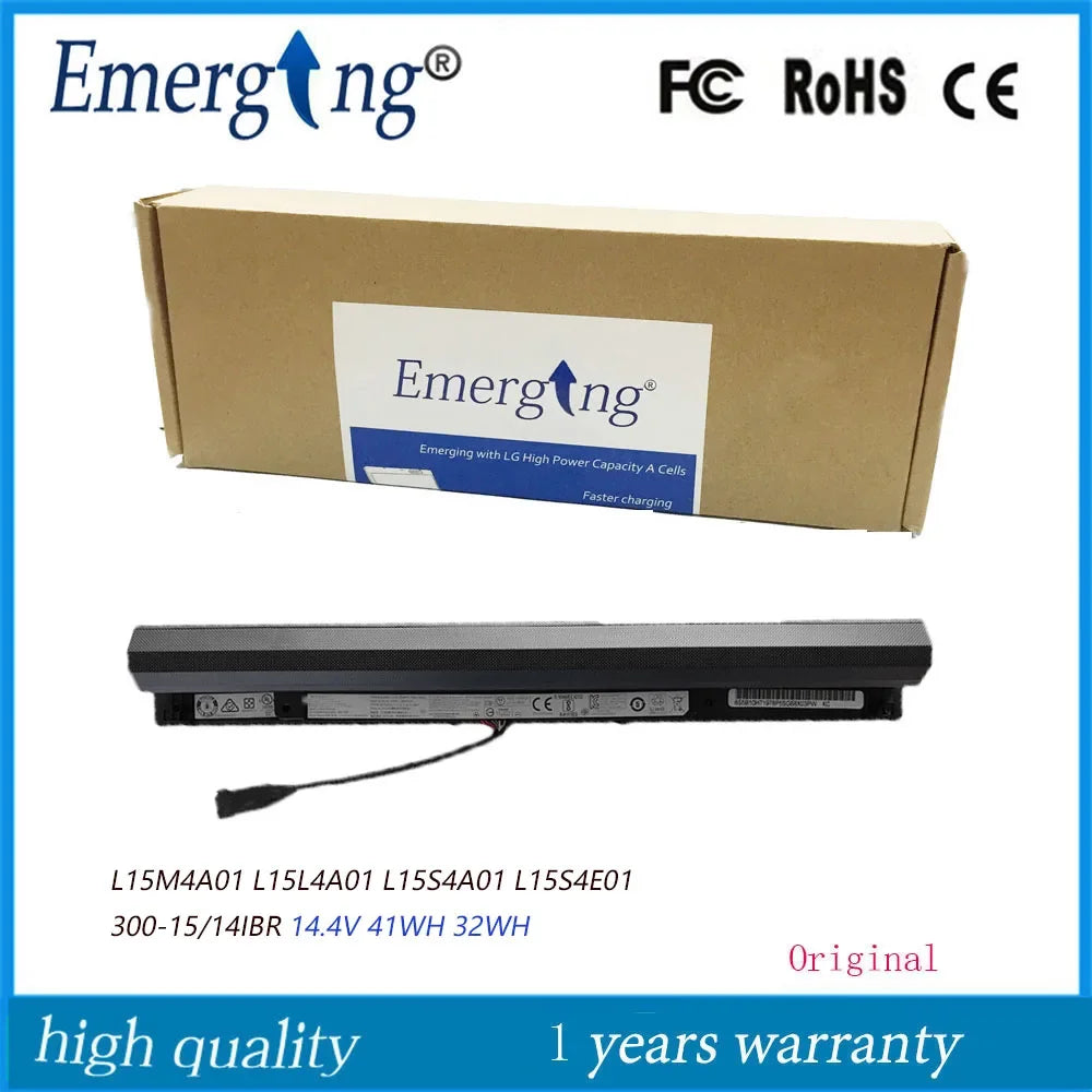 14.4V 32Wh New Laptop Battery for Lenovo Ideapad 300-15/14IBR L15S4E01 L15S4A01 L15L4A01 100-15IBD