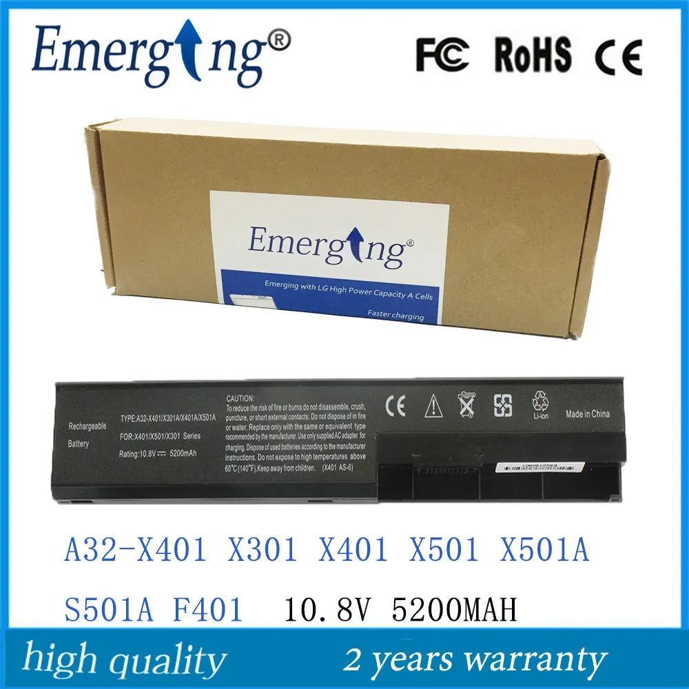 New Laptop Battery for ASUS  X301 X401 X501 X301A X401A X501A A31-X401 F301 F301A F301A1 F401 F501  A32