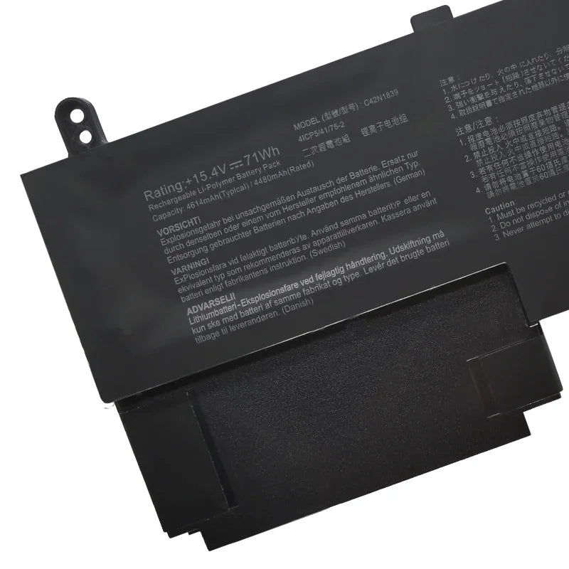 15.4V 71WH Laptop Battery C42N1839 for ASUS ZenBook 15 UX533FAC-A8097T UX533FTC UX534FAC UX534FTC UX563FD-A1015T