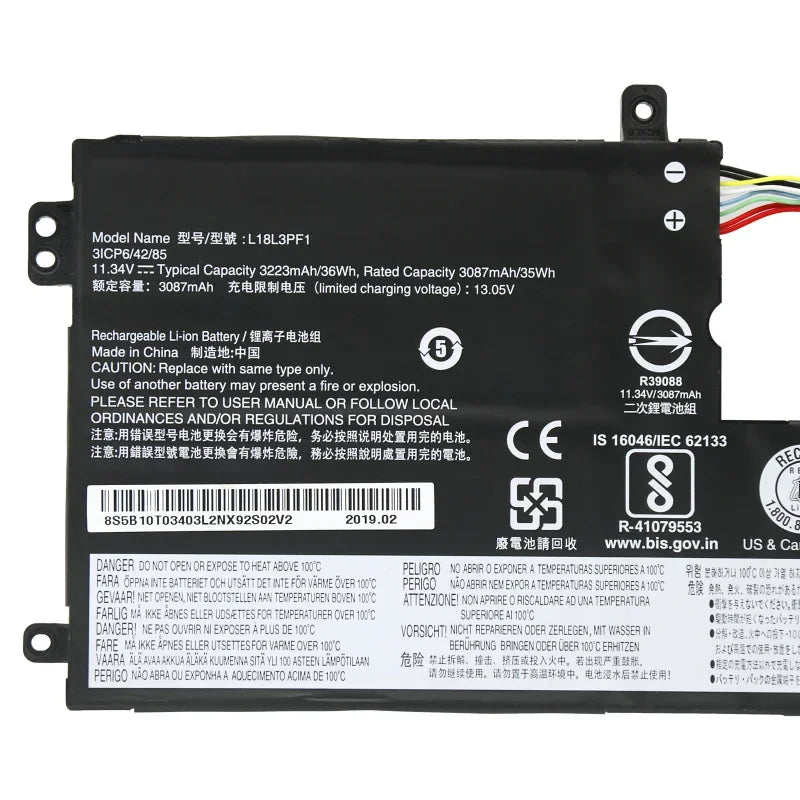 11.34V 36WH Battery L18L3PF1 for Lenovo Ideapad L340-15API L18C3PF2 L18M3PF2 L18D3PF1 5B10T03401  L340-15IWL V155 V340-17IWL