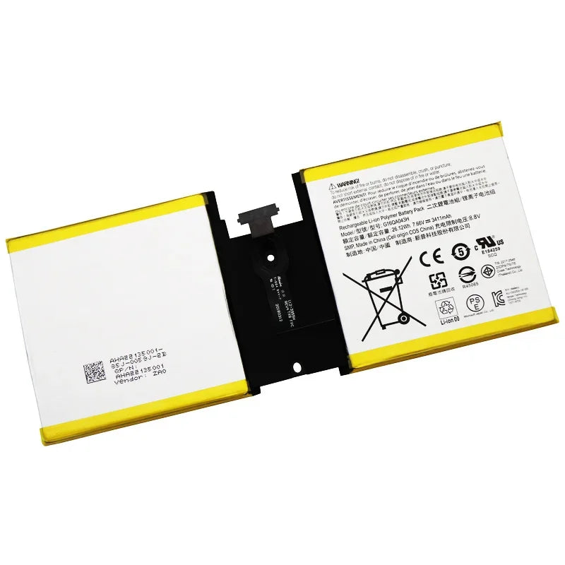 7.66V 26.12Wh New Original G16QA043H Laptop Battery For Microsoft Surface Go 10" Tablet 1824 Back Cover  THJ-00001