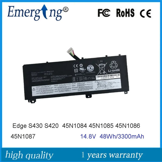 14.8V 48Wh Laptop Battery 45N1084 For Lenovo ThinkPad Edge S430  S420  45N1085 45N1086 45N1087