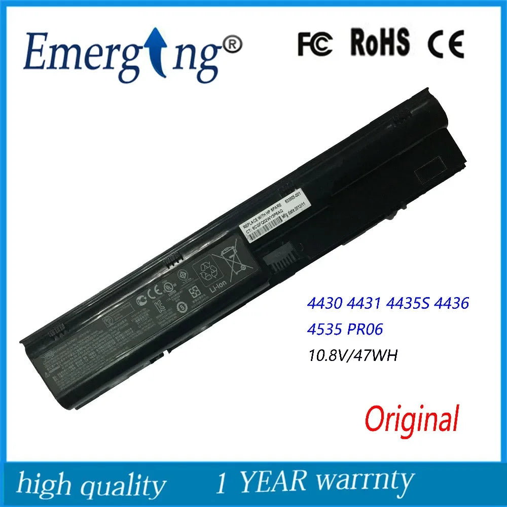 10.8V 47Wh New Original Laptop Battery for HP 4330S 4331S 4431S 4730S 4436S PR06 4540S 4545S 4530S 633805-001 PR06 HSTNN-LB2R