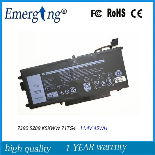 11.4V 45Wh 3940mAh New Laptop Battery 71TG4 for Dell Latitude 7280 7390 2-in-1 X49C1 0X49C1